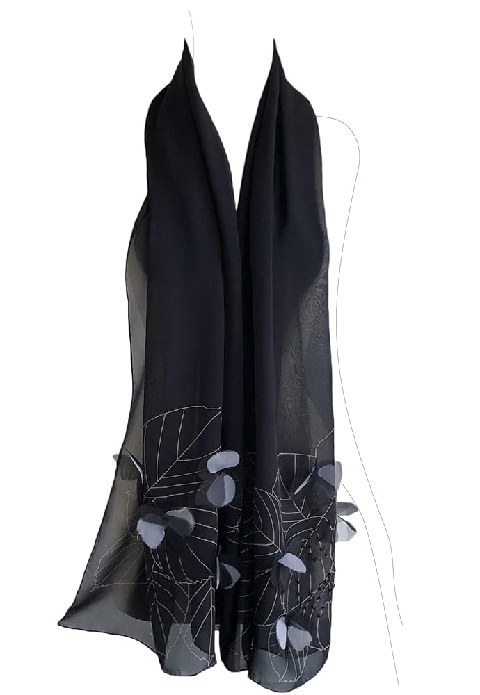 【希少】美品 MASU 23ss GALAXY SILK SCARF BLACK 2023SS】 MASU (マス/エムエーエスユー) 